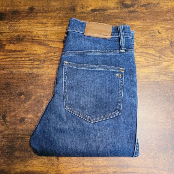 Madewell Jeans 25 P High Rise 10" Skinny Tummy Control Dark Wash Stretch Denim - Picture 3 of 10